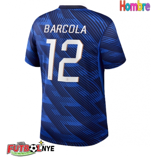 Camiseta Francia Bradley Barcola #12 Primera Equipación Mundial 2026 manga corta